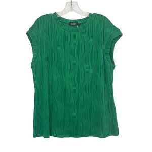 Zanzea Textured Shirt Sleeveless Womens Large Green New Summer